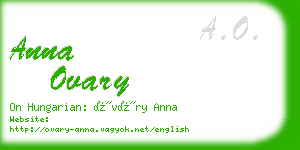 anna ovary business card